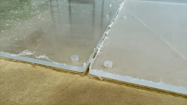 Cut acrylic sheet edges with a hole near the corner